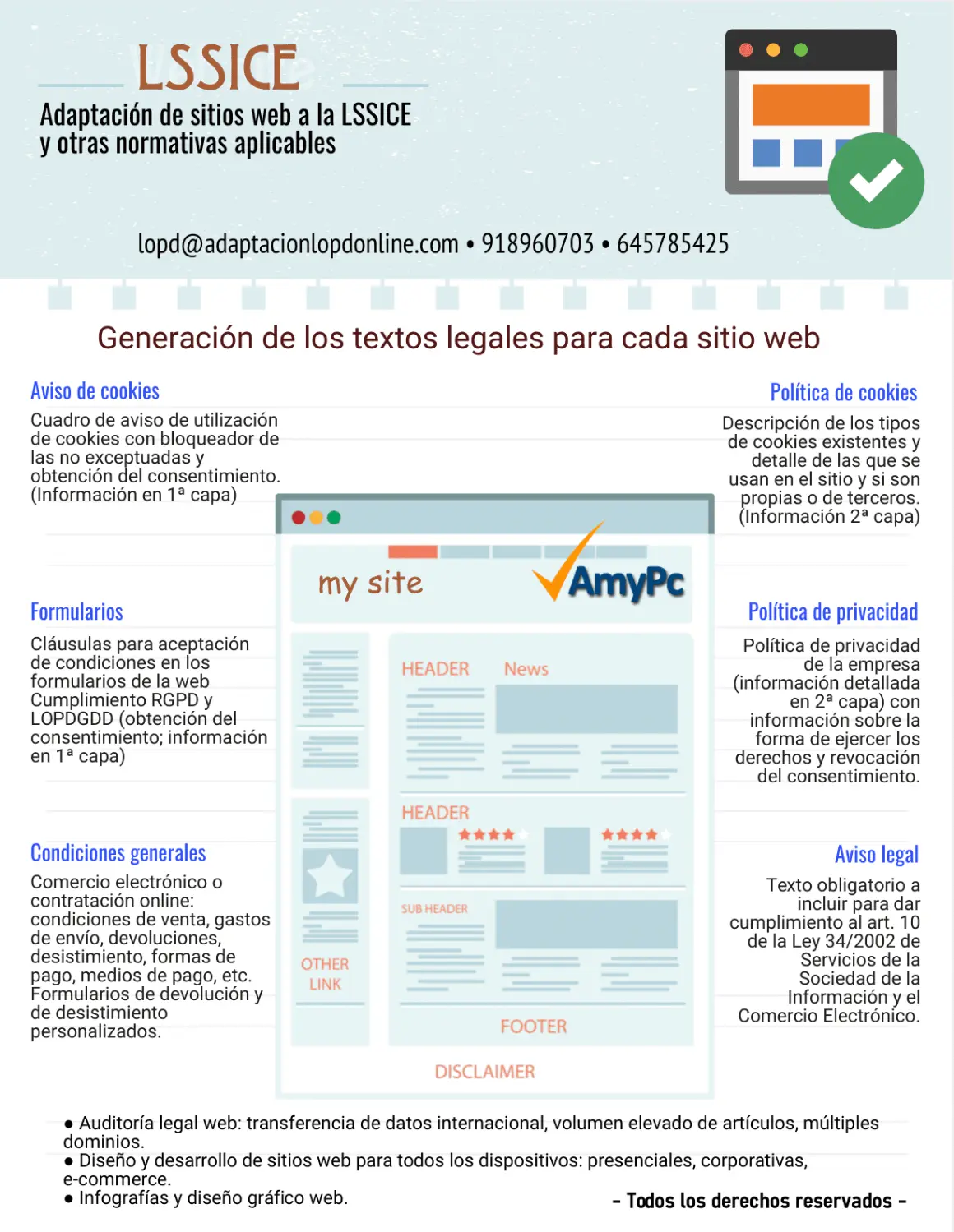 Infografía proceso de adaptación LSSICE